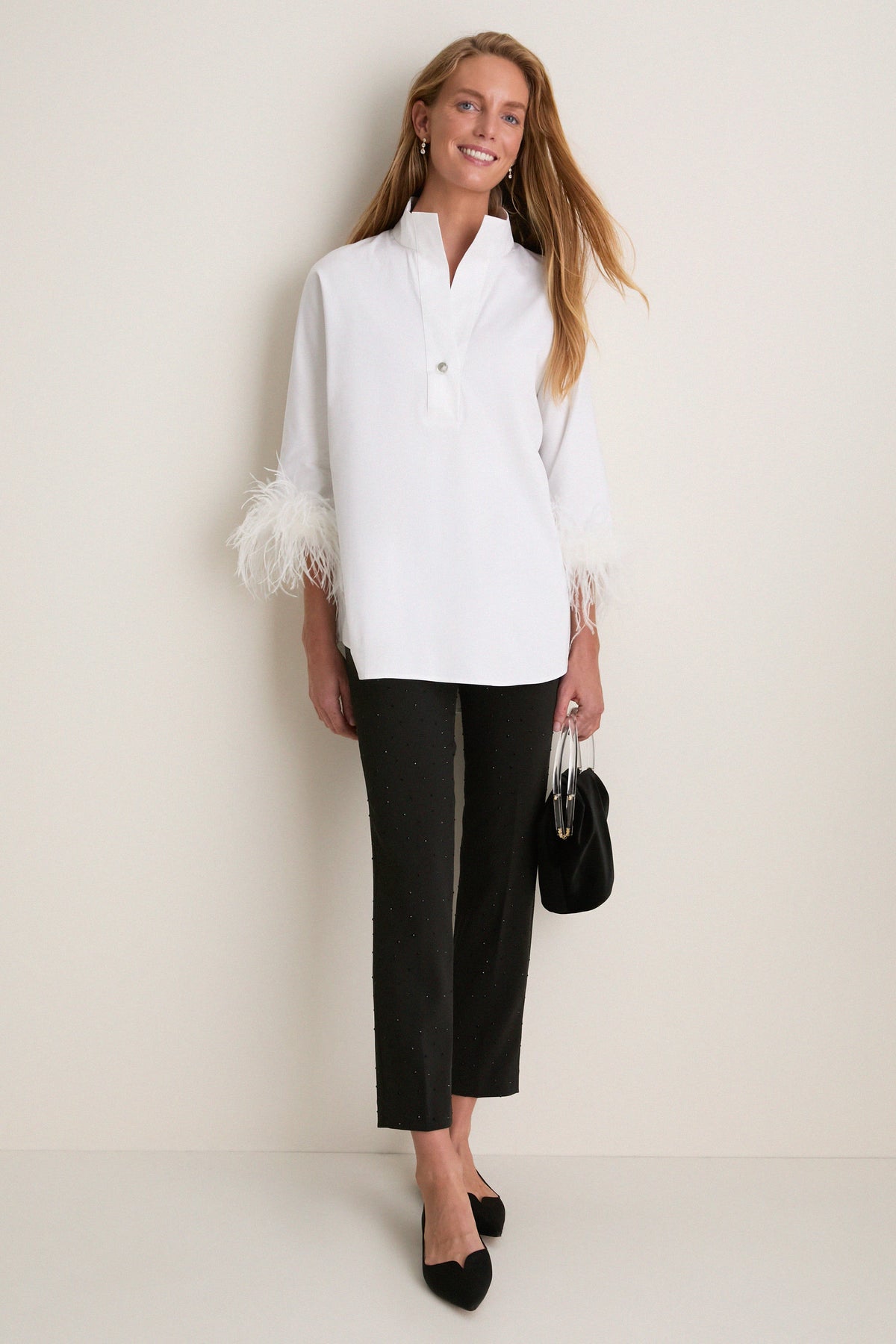 Black Embellished Audrey Pant