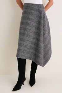Timeless Plaid Wool Blend Arlene Midi Skirt