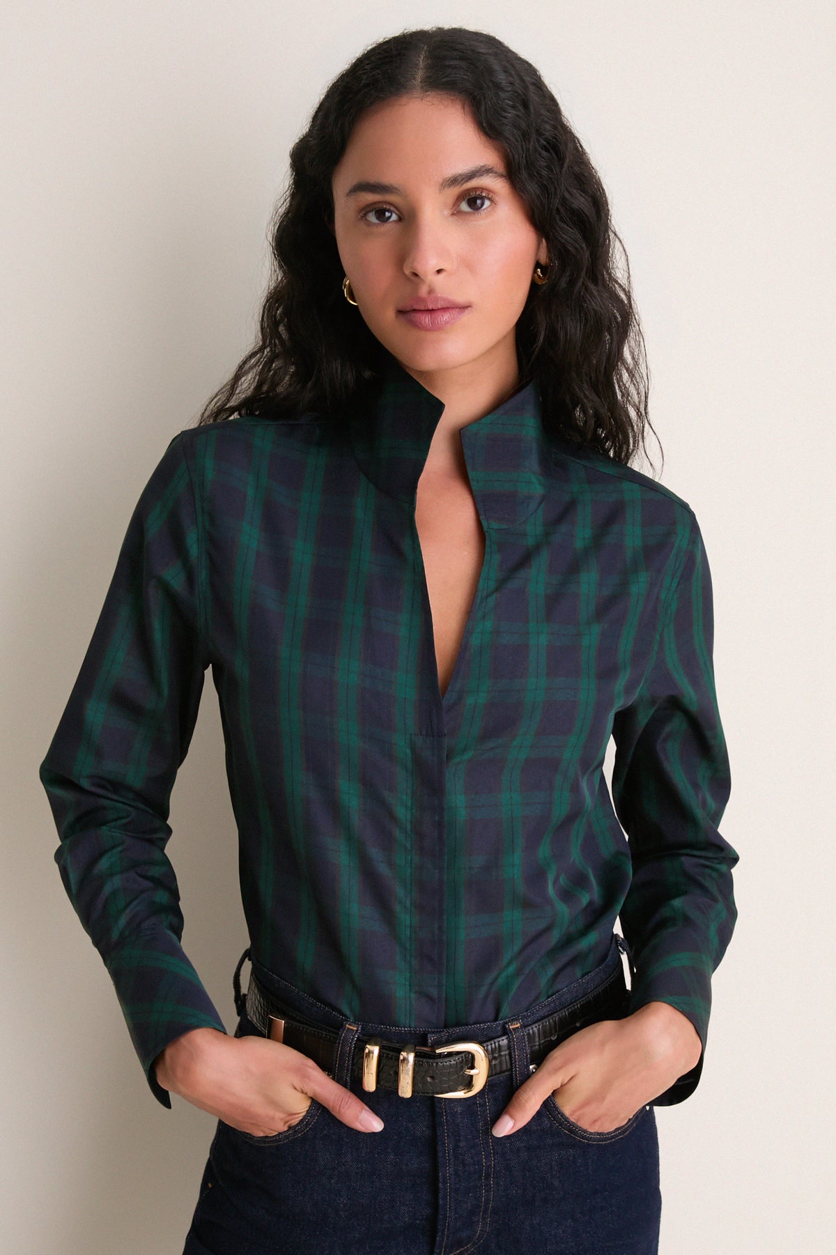 Blackwatch Taffeta Bessette Button Down