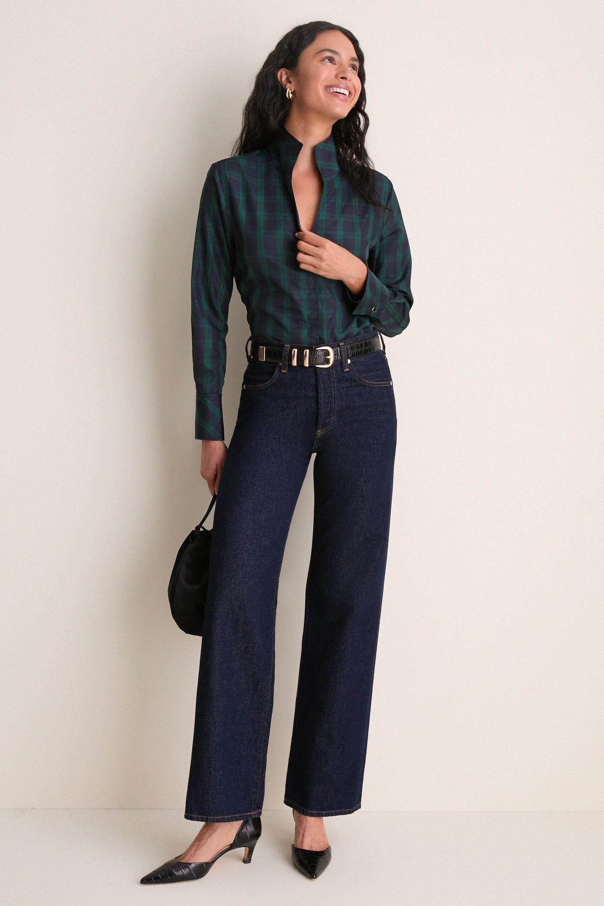Blackwatch Taffeta Bessette Button Down