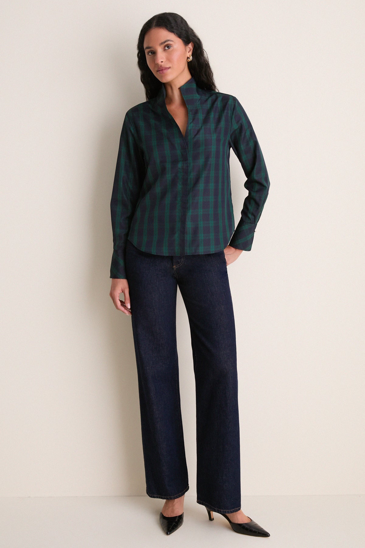 Blackwatch Taffeta Bessette Button Down