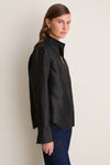 Black Shantung Bessette Button Down