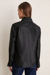 Black Shantung Bessette Button Down