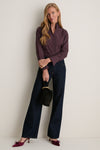 Embellished Festive Plaid Cotton Bessette Button Down