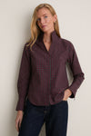 Embellished Festive Plaid Cotton Bessette Button Down