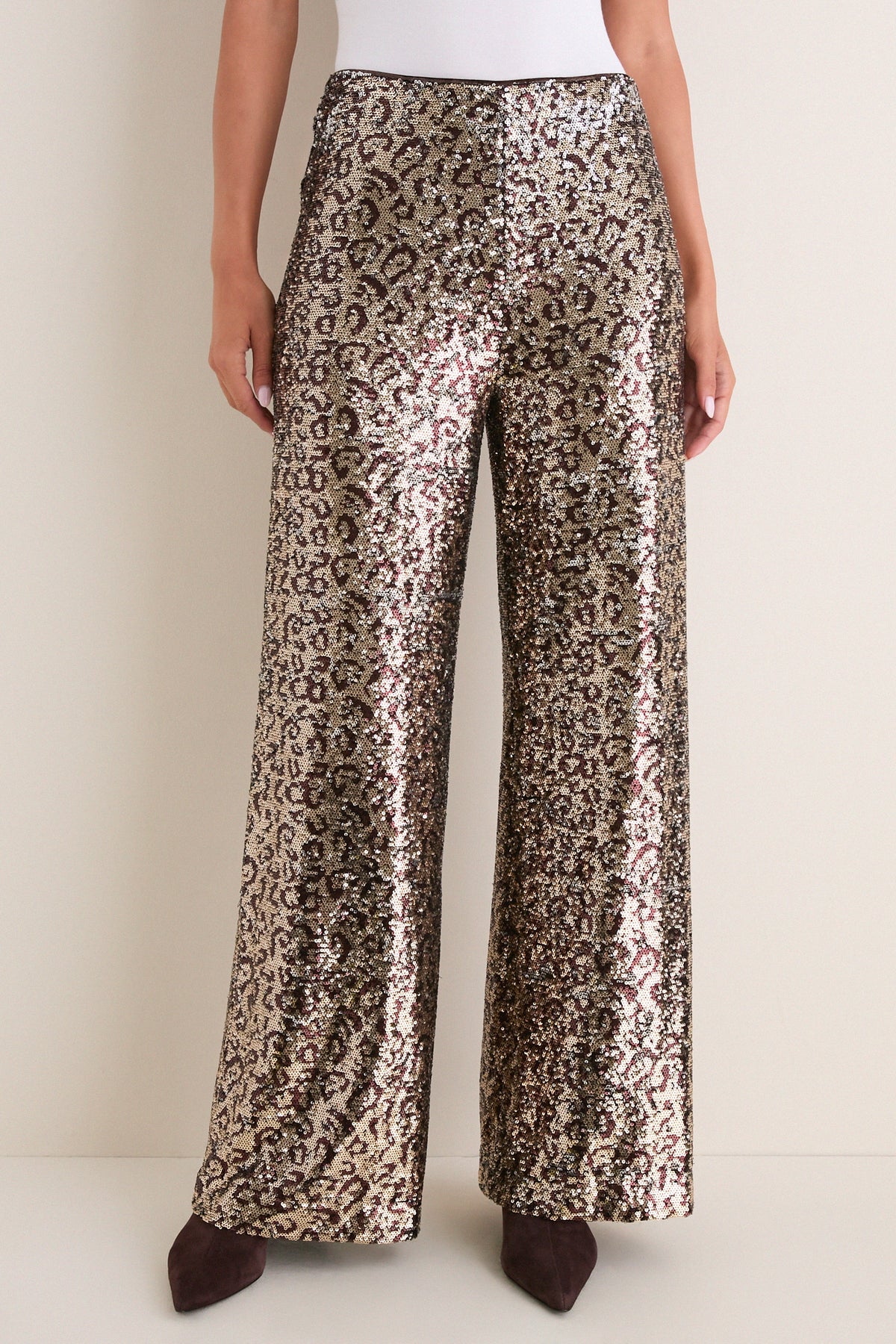 Leopard Sequin Tatum Pants
