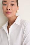 White Wrinkle Resistant Elle Slim Button Down