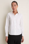 White Wrinkle Resistant Elle Slim Button Down