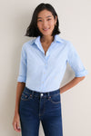 French Blue Wrinkle Resistant Elle Slim Button Down