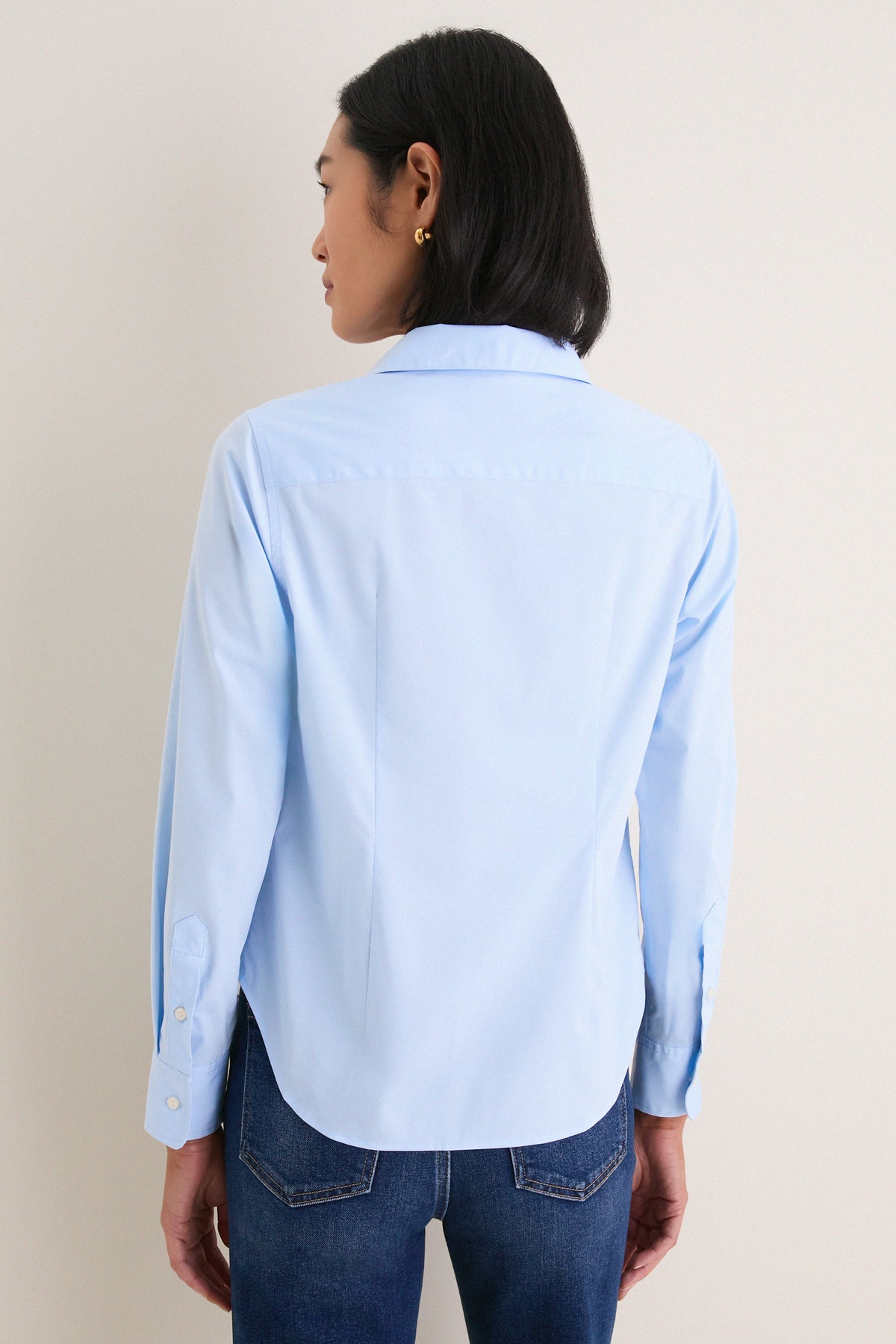 French Blue Wrinkle Resistant Elle Slim Button Down