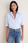 French Blue Cotton Broadcloth Nadine Button Down