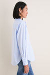 French Blue Cotton Broadcloth Nadine Button Down