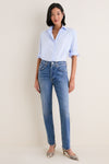 French Blue Cotton Broadcloth Nadine Button Down