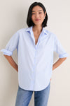 French Blue Cotton Broadcloth Nadine Button Down