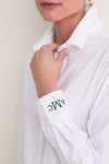 White Cotton Broadcloth Jen Girlfriend Button Down