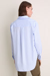 French Blue Cotton Broadcloth Jen Girlfriend Button Down
