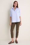 French Blue Cotton Broadcloth Jen Girlfriend Button Down
