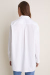 White Cotton Oxford Chandler Boyfriend Button Down
