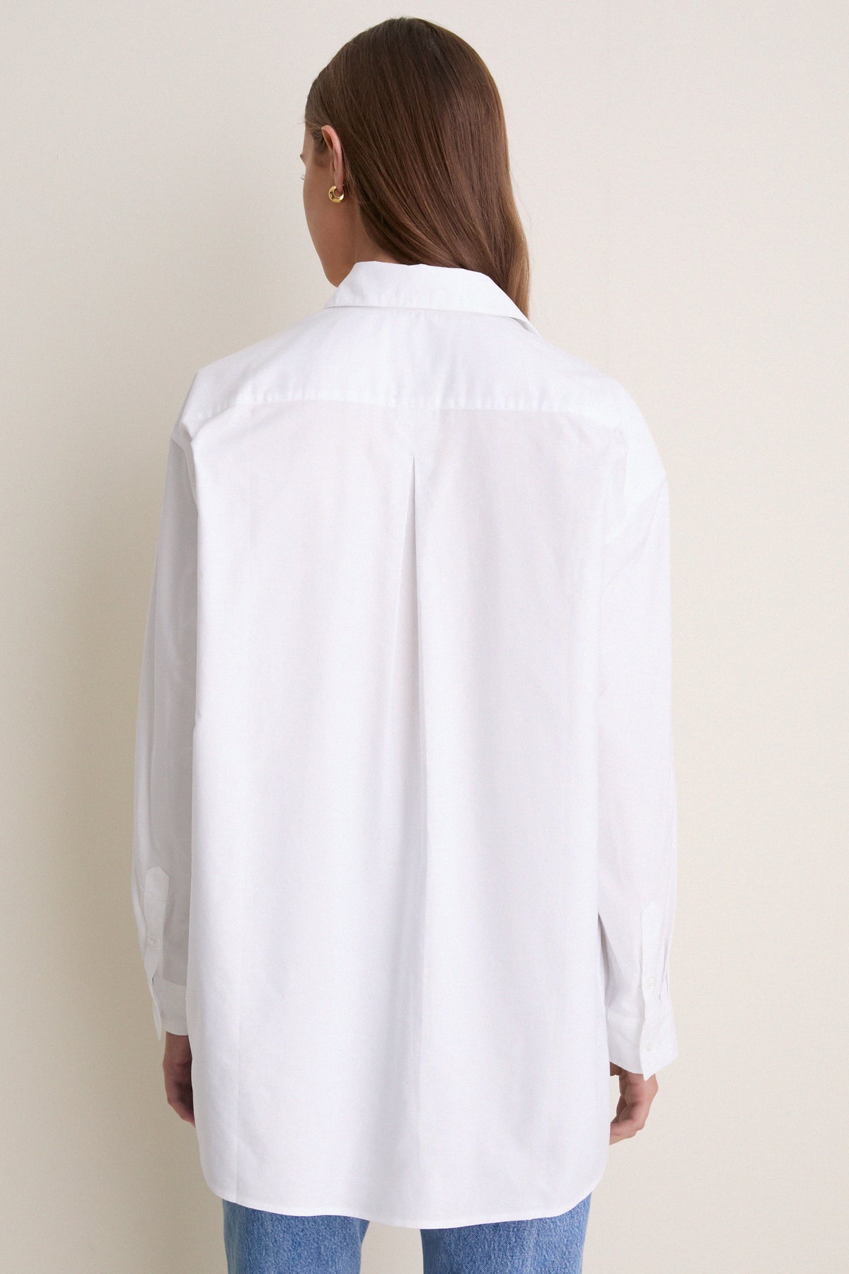 White Cotton Oxford Chandler Boyfriend Button Down