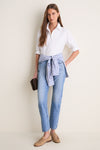 White Cotton Oxford Chandler Boyfriend Button Down