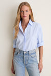 Blue Broadcloth Chandler Boyfriend Button Down