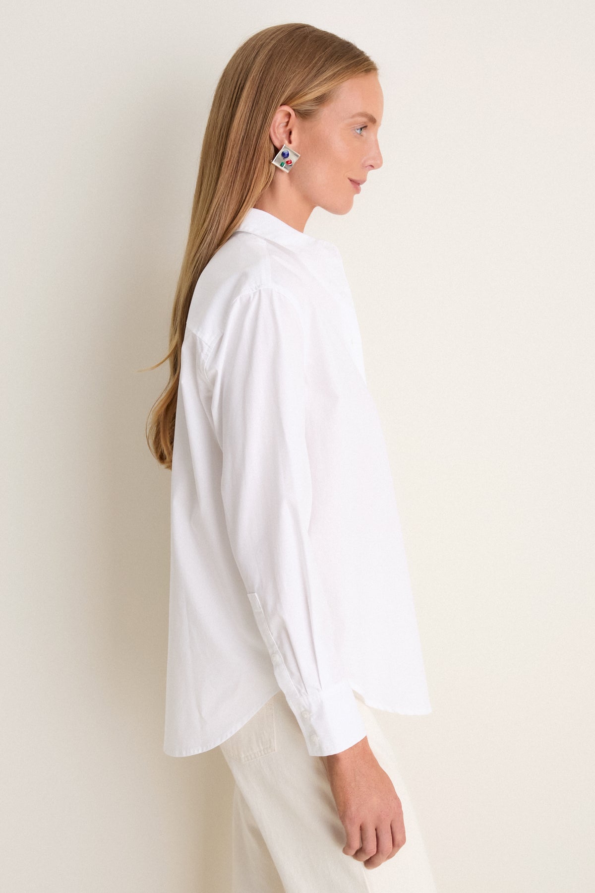 White Classic Cotton Nadine Button Down