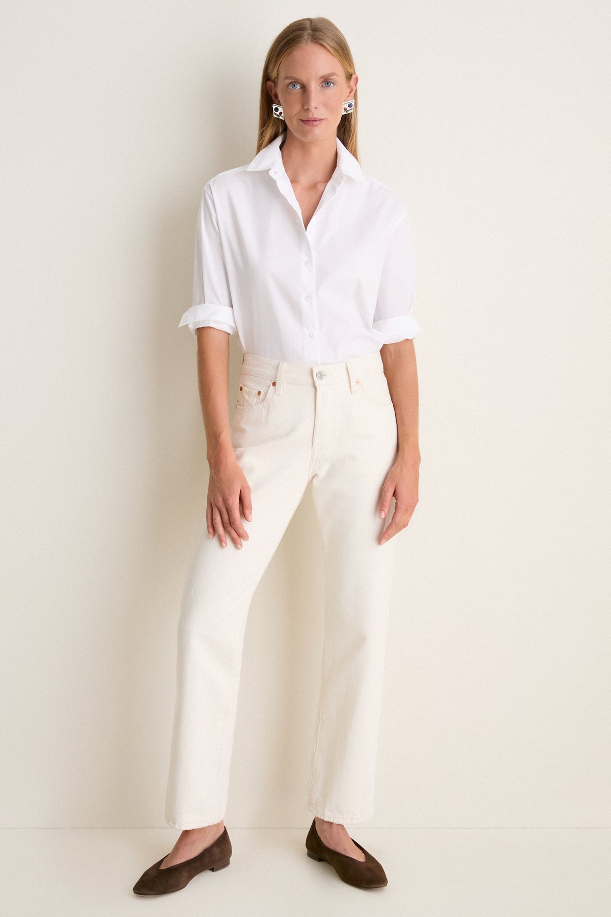 White Classic Cotton Nadine Button Down