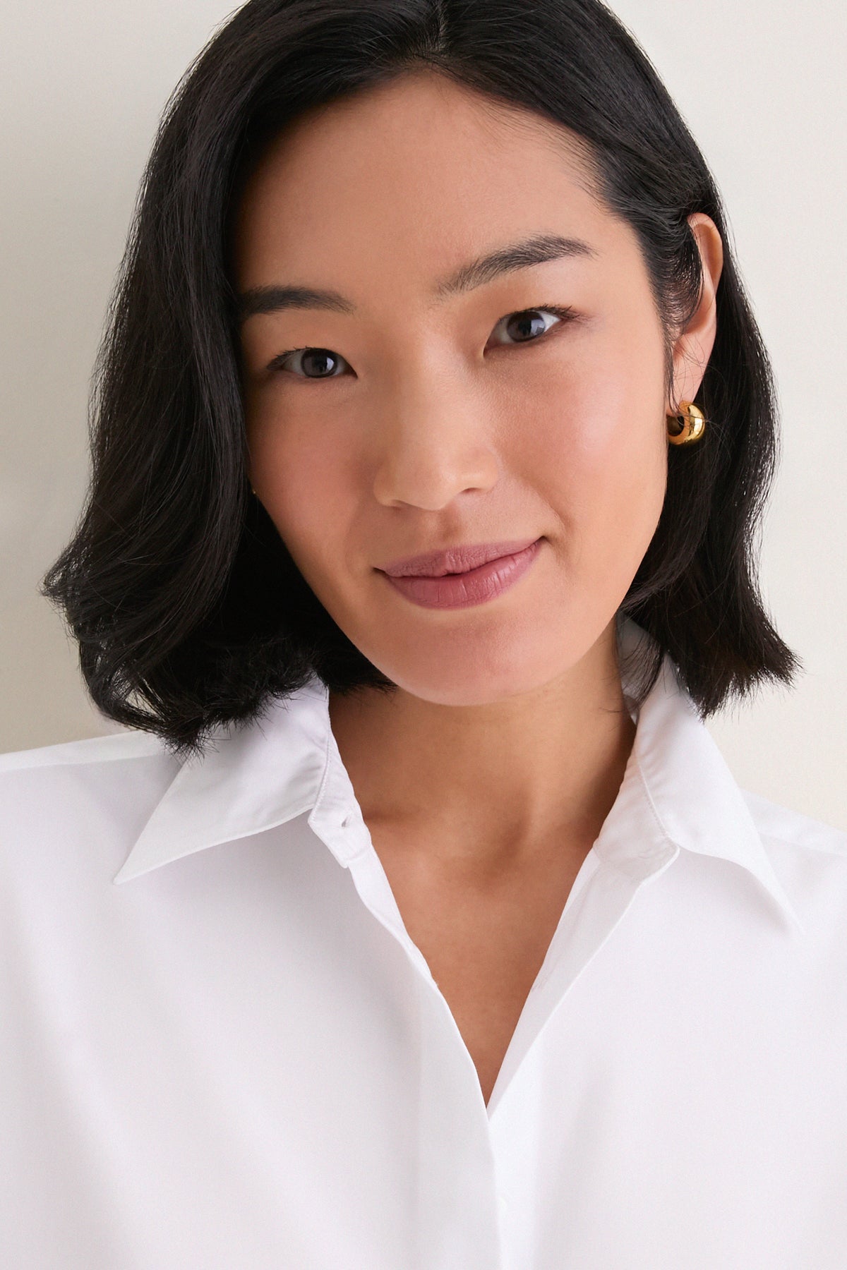 White Cotton Broadcloth Chandler Boyfriend Button Down