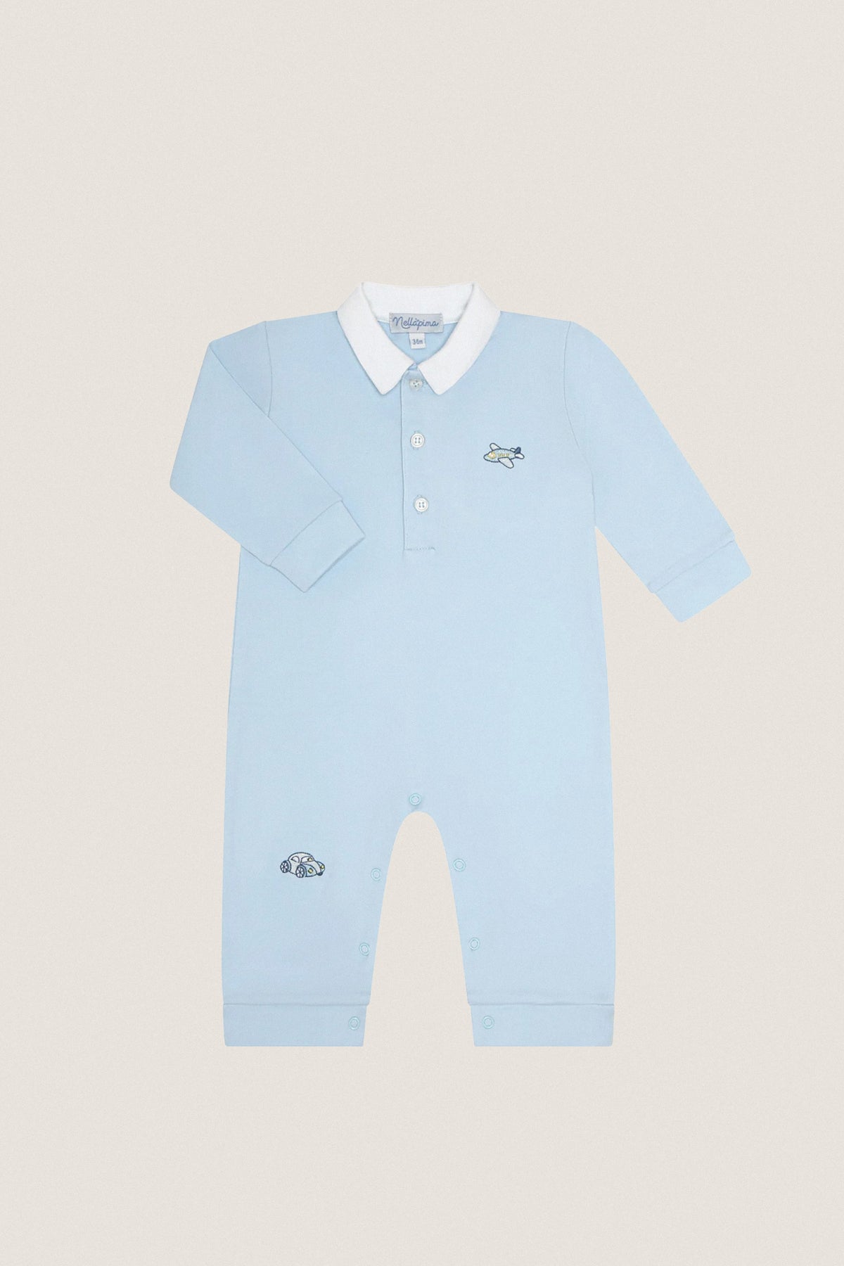 Mini Voyages Embroidery Romper