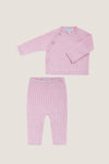 Pink Honeycomb Knit Set