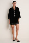 Black Velvet Collier Dress