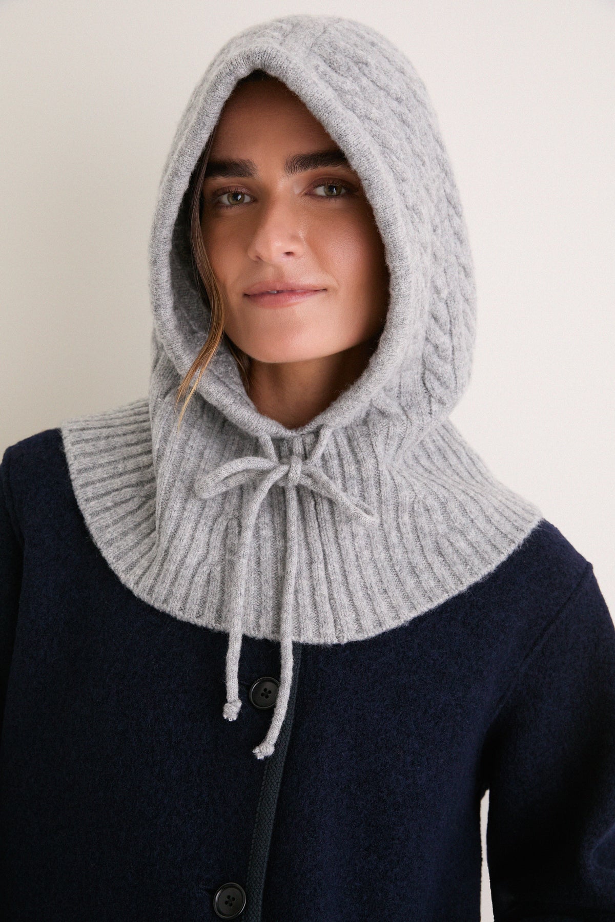 Gray Knit Balaclava