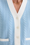Light Blue Cable Charley Cardigan