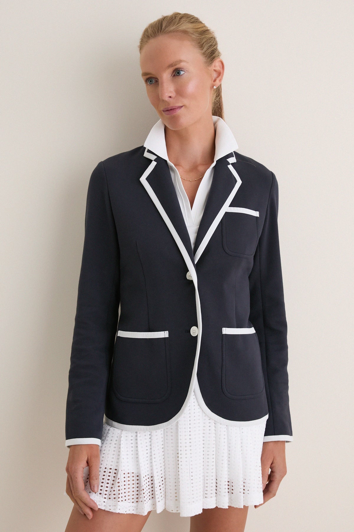 Navy and White Andrews Sport Blazer