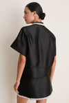 Black Embellished Sofia Stitch Shirt