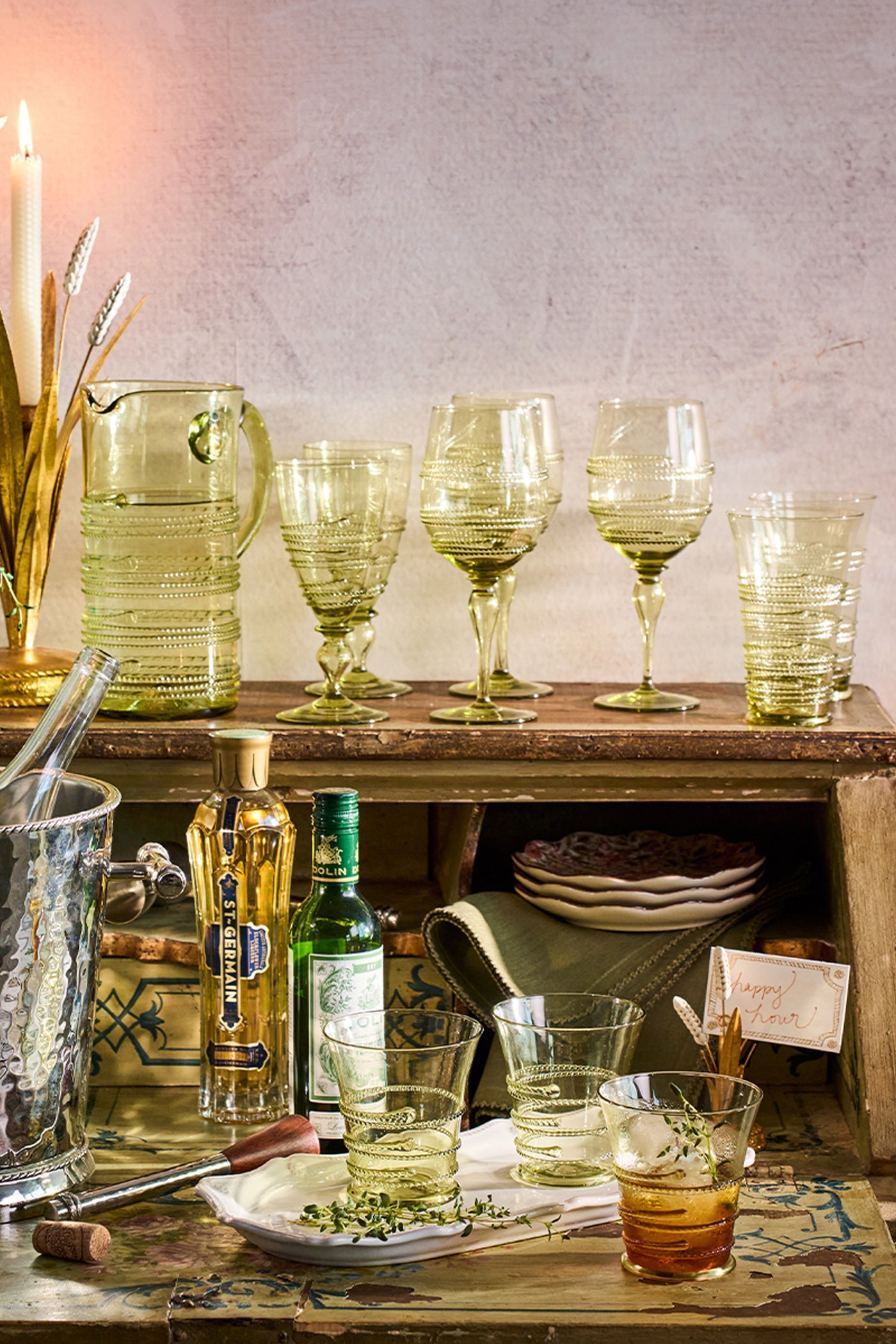Green Ella Wine Glass