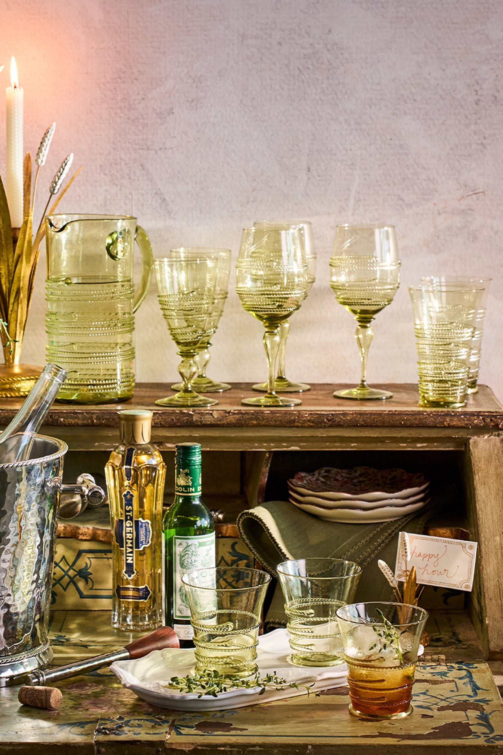 Green Ella Wine Glass