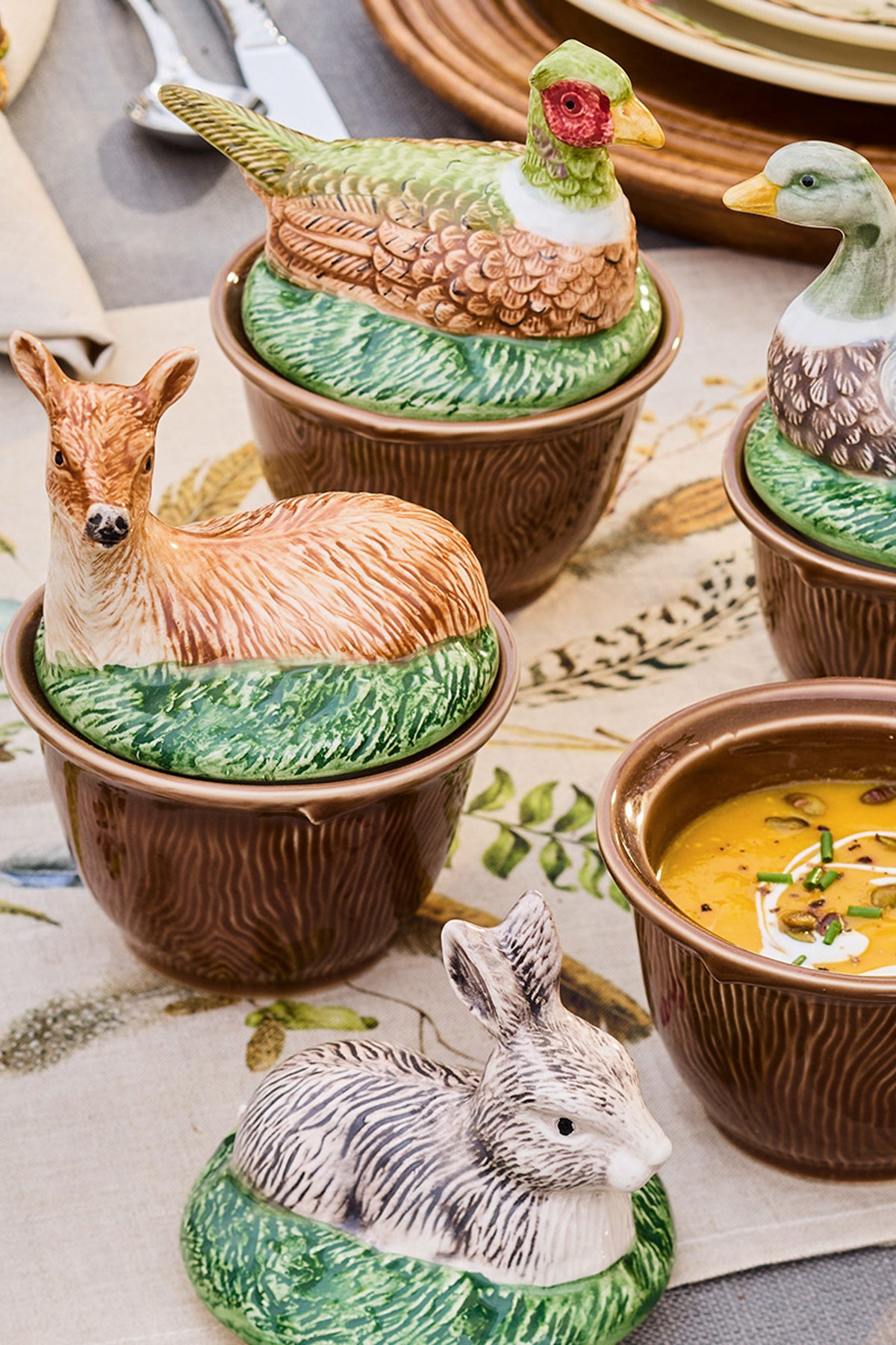 Forest Walk Rabbit Bowl with Lid