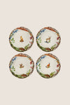 Forest Walk Animal Dessert-Salad Plate Assorted (Set of 4)