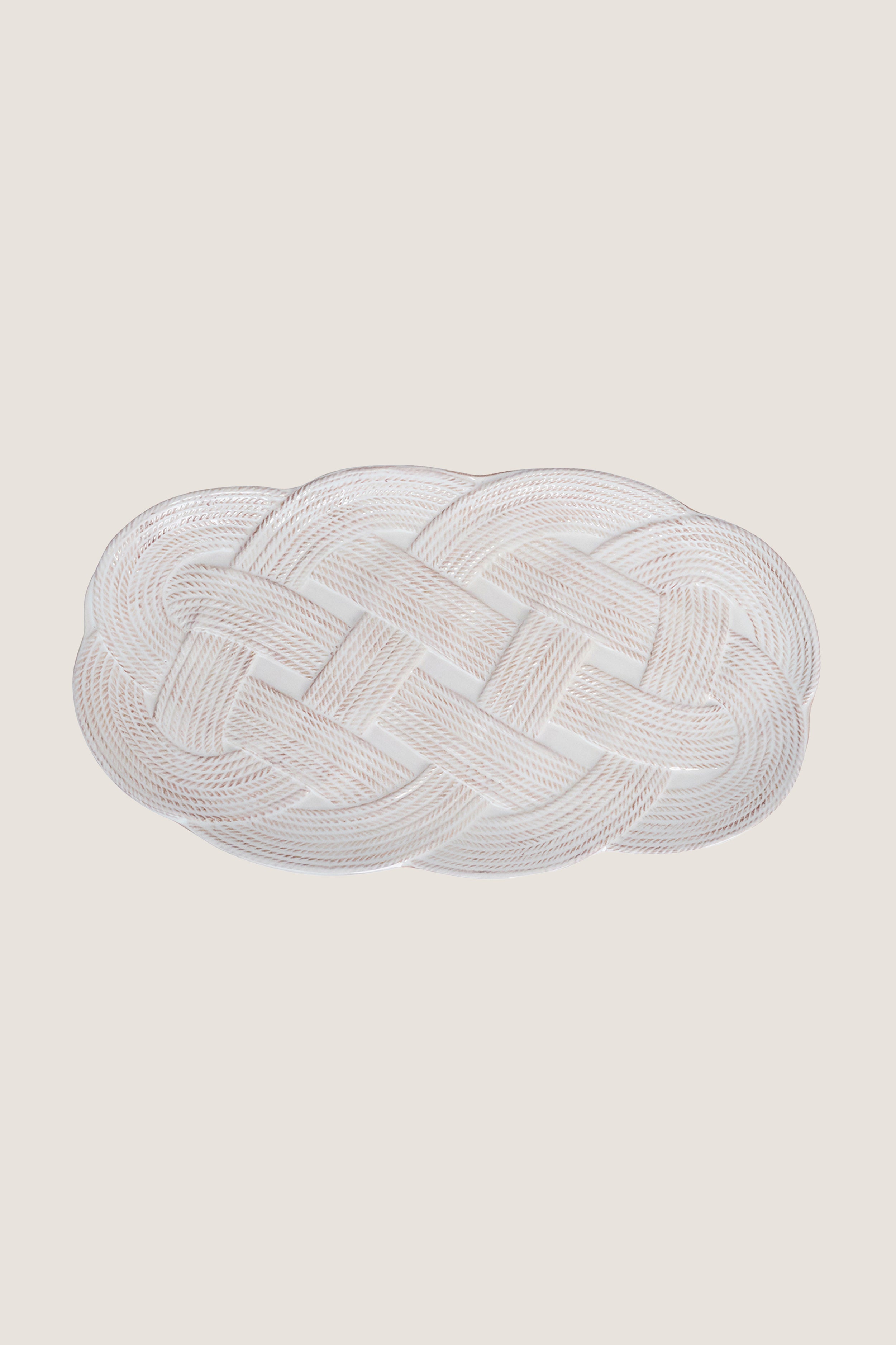 Whitewash Le Panier Mystic Knot 15in Hostess Tray