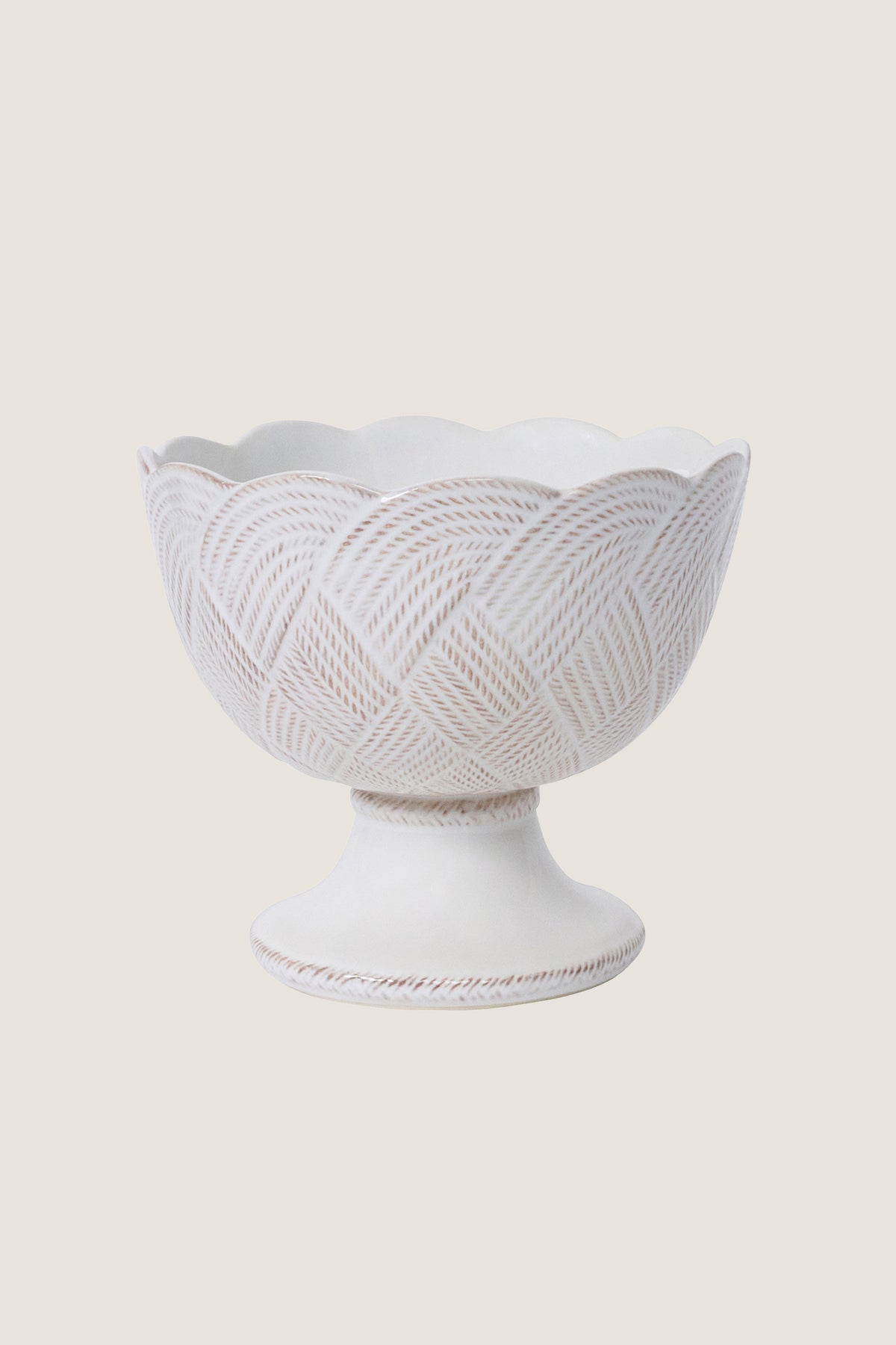 Whitewash Le Panier Mystic Knot Footed Bowl