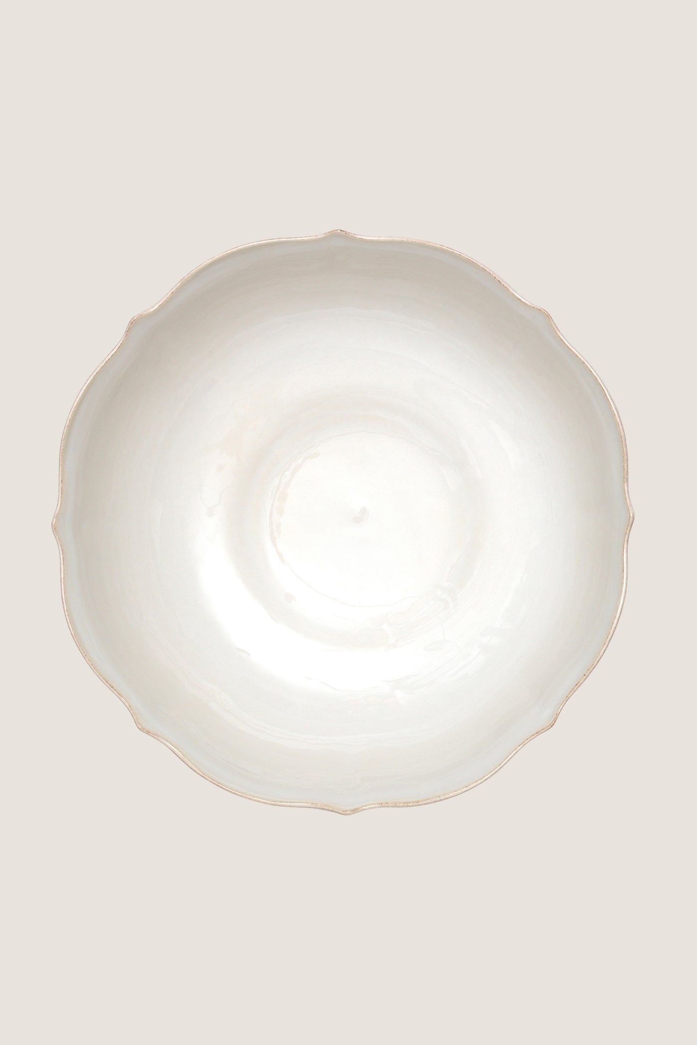 Whitewash Berry and Thread 11" Footed Fruit Bowl