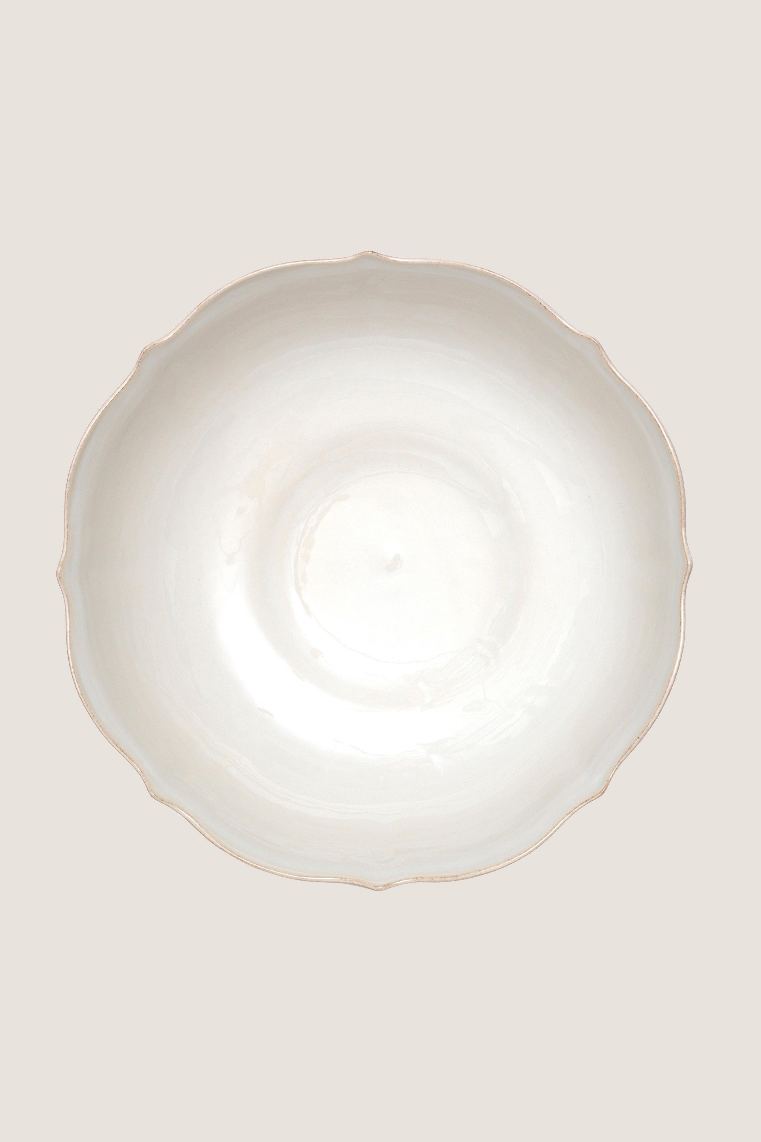 Whitewash Berry and Thread 11" Footed Fruit Bowl