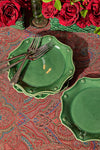 Basil Berry and Thread Scalloped Dessert-Salad Plate