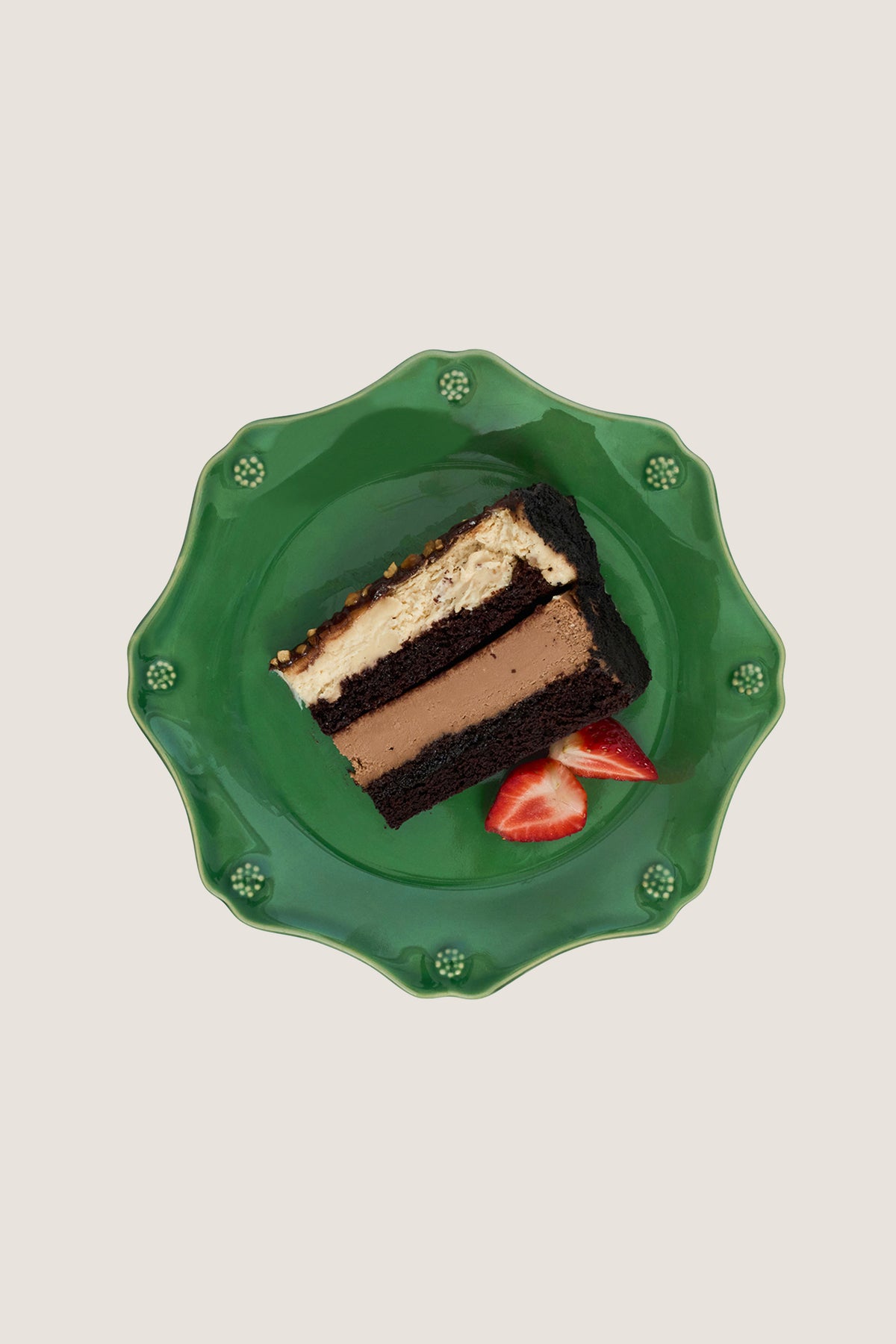 Basil Berry and Thread Scalloped Dessert-Salad Plate