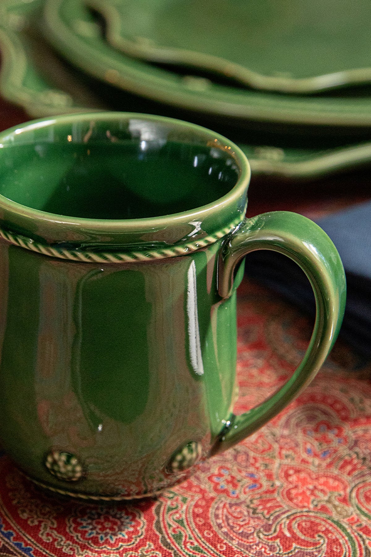 Basil Berry and Thread Flared Mug