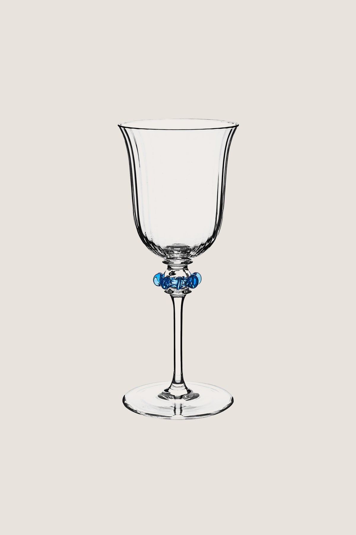 Chambray Nell Ruffle Wine Glass