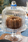 Chambray Nell Ruffle Petite Cake Dome and Stand Set