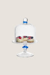 Chambray Nell Ruffle Petite Cake Dome and Stand Set