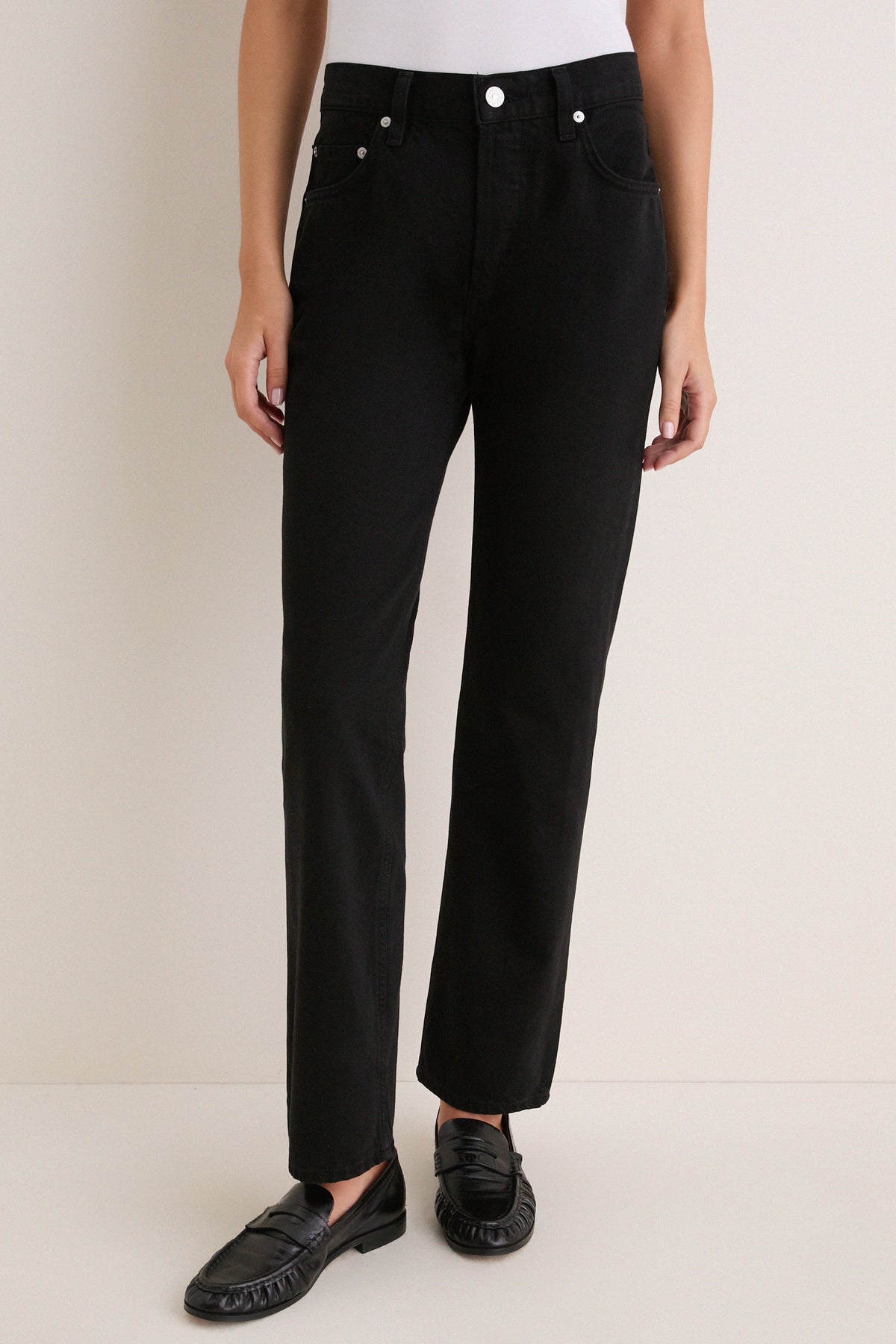 Solid Black Savannah Cigarette Jean